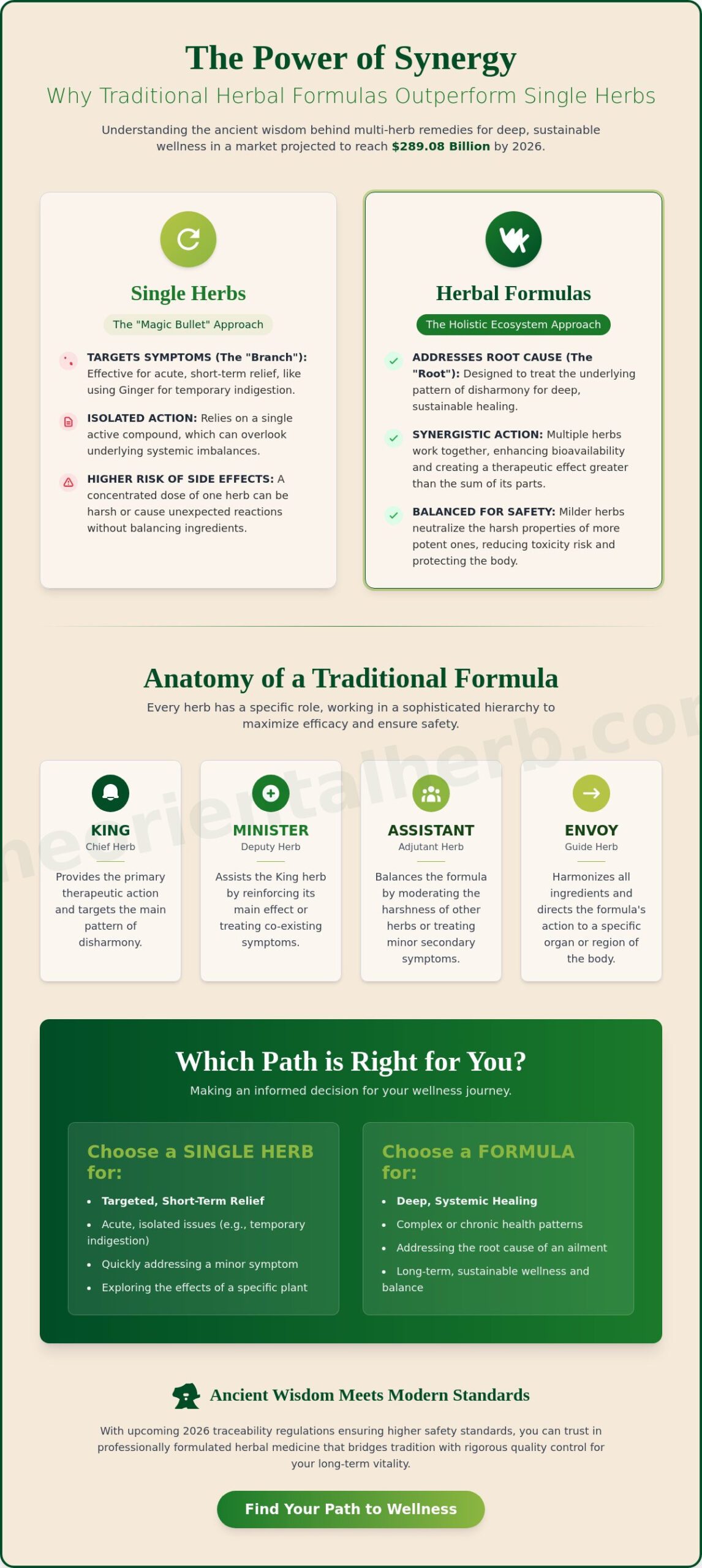 Chinese Herbal Formulas vs. Single Herbs: A Guide to Synergistic Healing in 2026