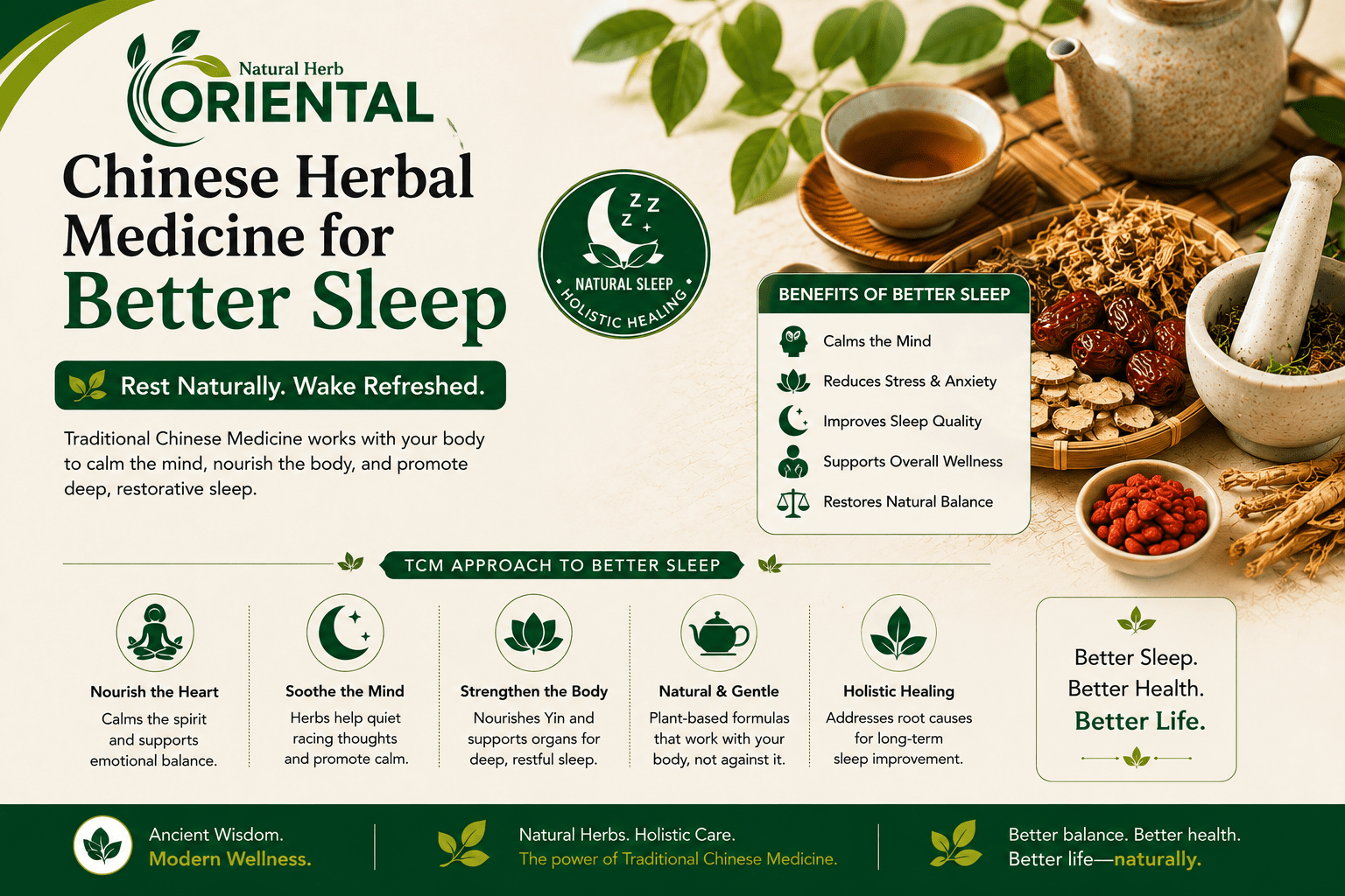 Chinese Herbal Medicine for Better Sleep