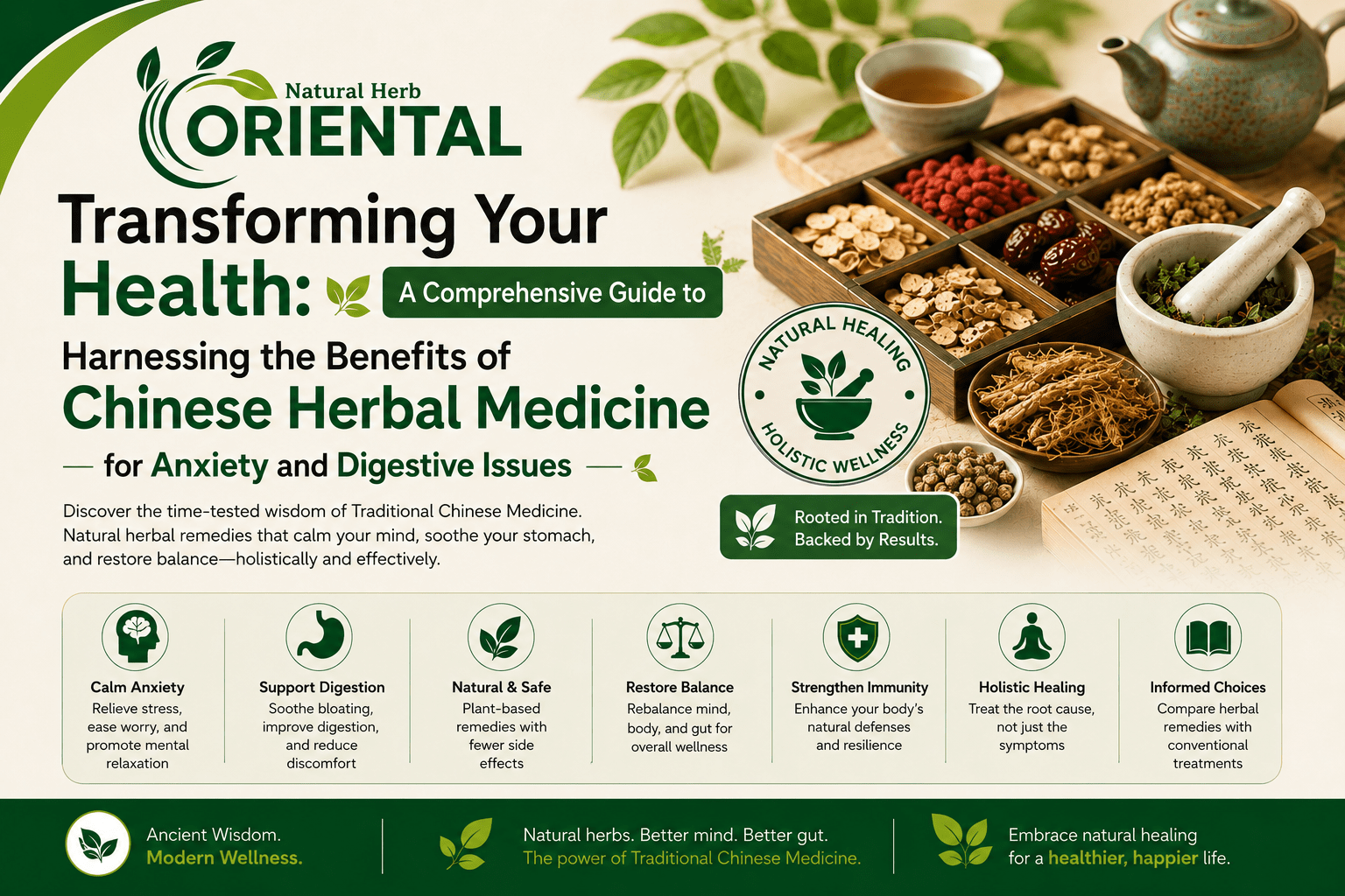 Transforming Your Health: A Comprehensive Guide to Harnessing the Benefits of Chinese Herbal Medicine for Anxiety and Digestive Issues