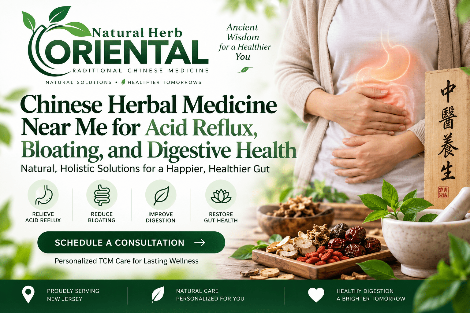 Chinese Herbal Medicine Near Me for Acid Reflux, Bloating, and Digestive Health